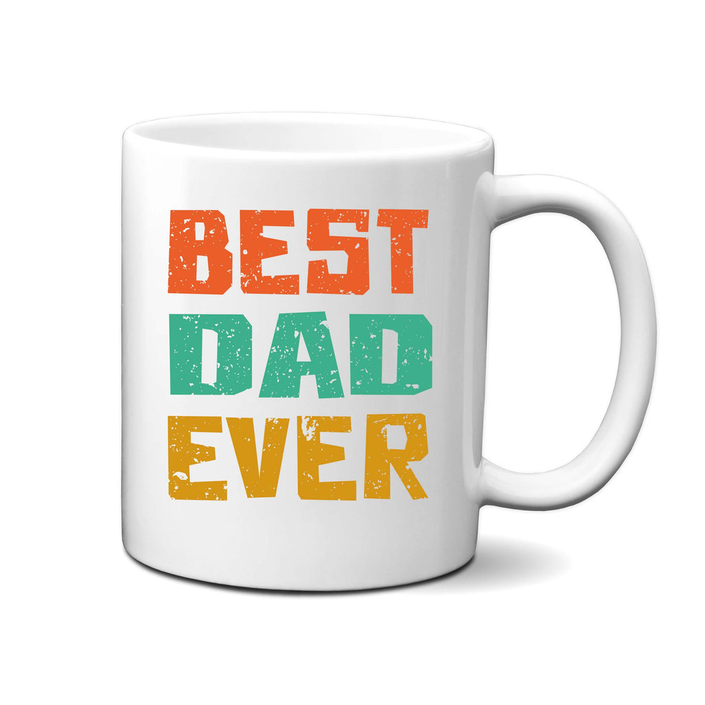 Ink Trendz Best Dad Ever Grunge Fathers Day 11 oz. Ceramic Coffee Mug, Fathers Day Gift, Fathers Day, Dad, Dad announcement, Fathers gift idea, dad gift idea, dad christmas gift, dads mug