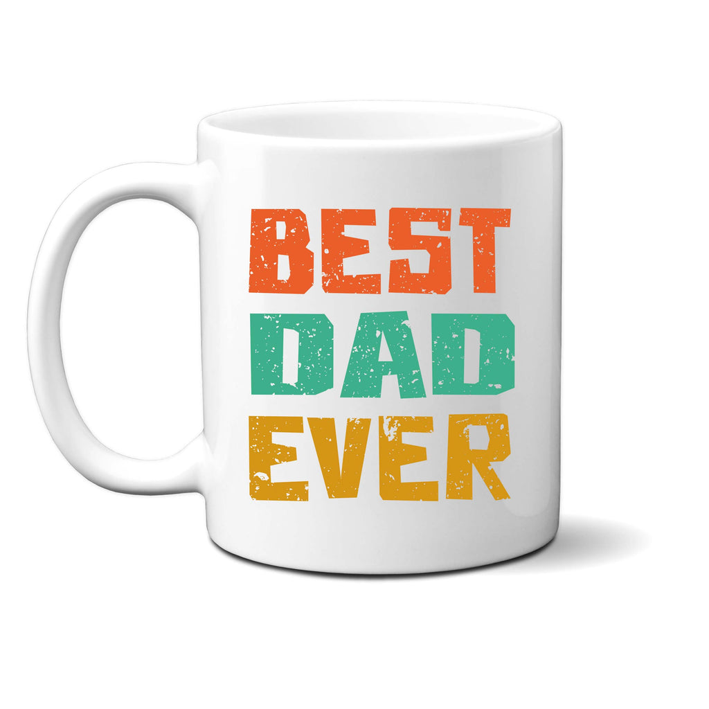 Ink Trendz Best Dad Ever Grunge Fathers Day 11 oz. Ceramic Coffee Mug, Fathers Day Gift, Fathers Day, Dad, Dad announcement, Fathers gift idea, dad gift idea, dad christmas gift, dads mug