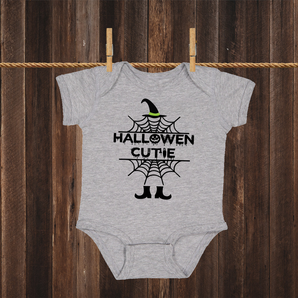 Ink Trendz®  Halloween Cutie Witch Web  Baby Bodysuit Romper,Halloween onesie, Halloween onesies, Halloween Baby