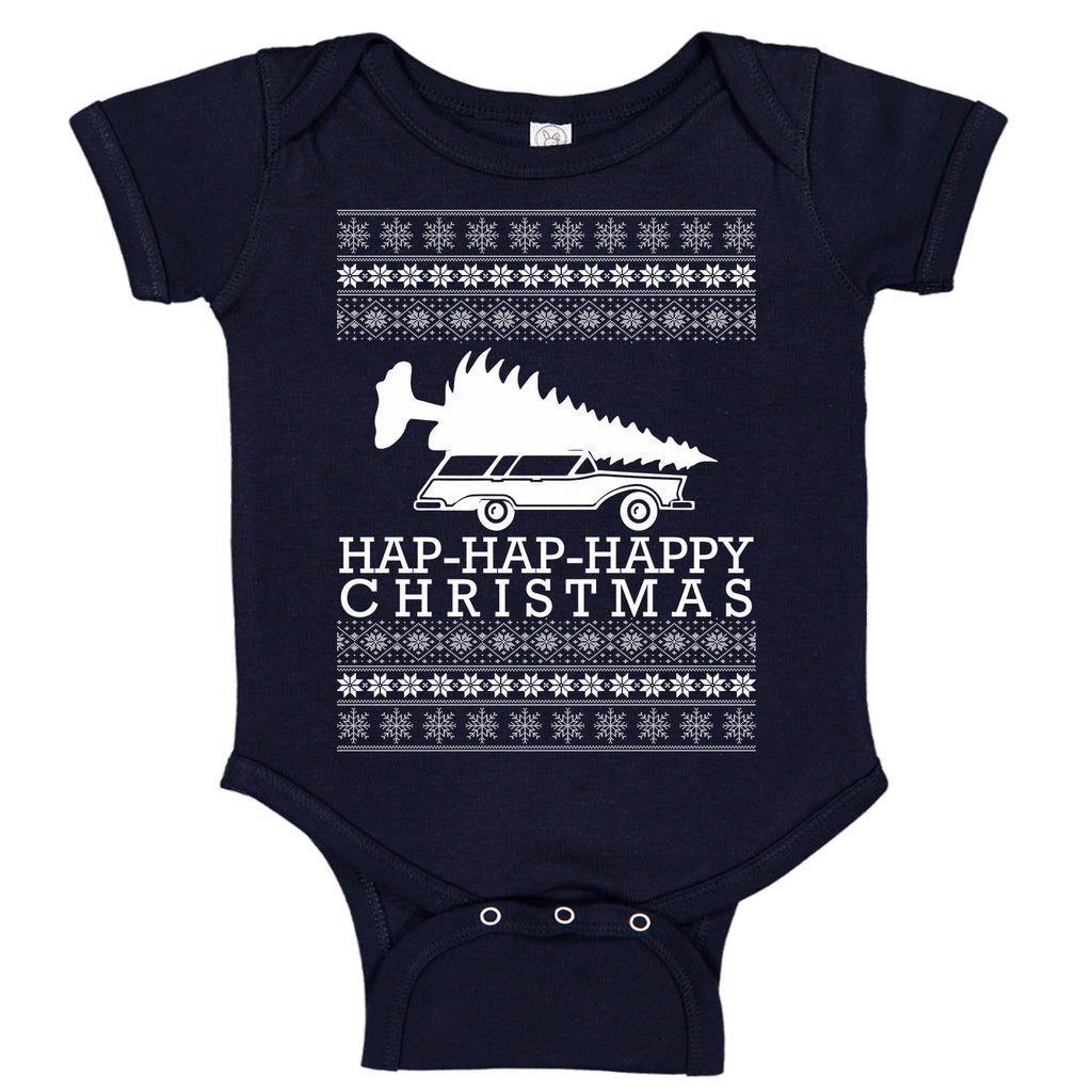 Griswald Hap-Hap-Happy Christmas Funny Baby Bodysuit