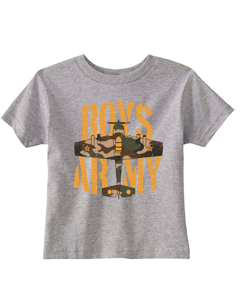 Ink Trendz® Army Boys WWII Mustang War Airplane Toddler T-Shirt