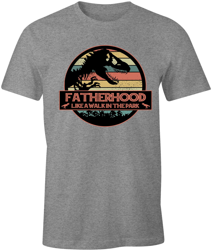 Ink Trendz® Fatherhood  LIKE A WALK IN THE PARK Jurassic Park Themed  T-Shirt, Fathers Day T-Shirt, Fathers Day Gift, Fathers Day Tee