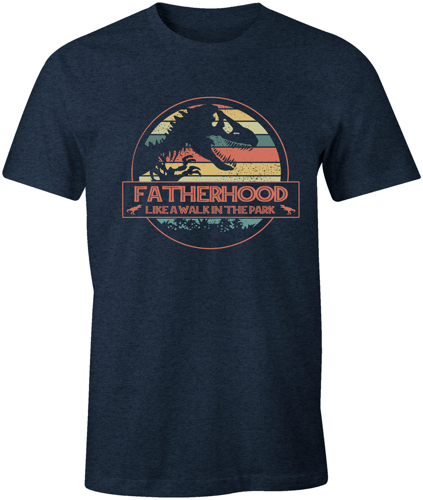 Ink Trendz® Fatherhood  LIKE A WALK IN THE PARK Jurassic Park Themed  T-Shirt, Fathers Day T-Shirt, Fathers Day Gift, Fathers Day Tee