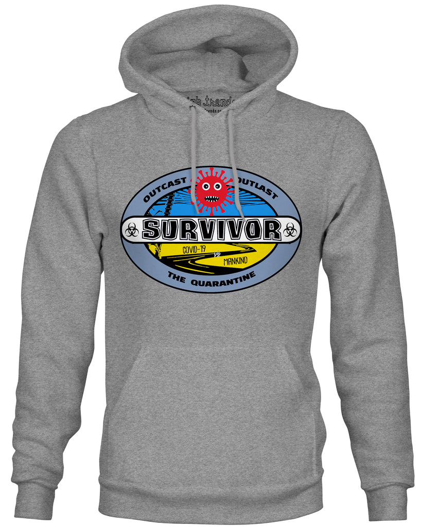 Ink Trendz® Coronavirus Survivor Outcast,  Outlast, The Quarantine COVID-19 Hoodie Sweatshirt