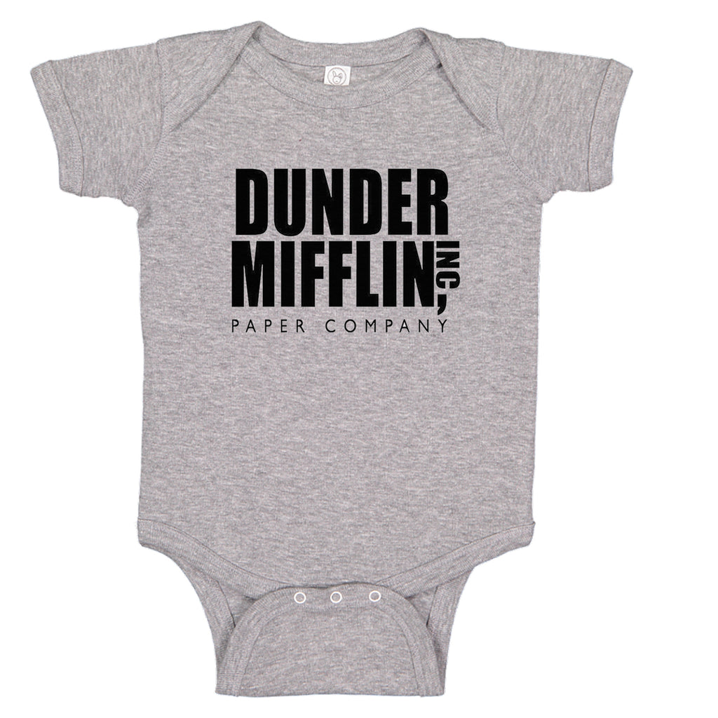 Ink Trendz Dunder Mifflin Inc. The Office Merchandise Infant Baby Bodysuit Romper, The Office Onesie