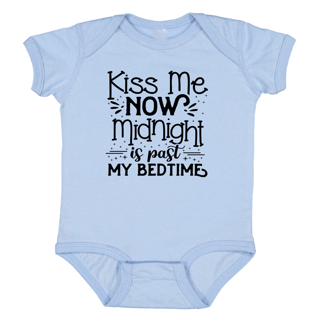 Ink Trendz Kiss Me Now Midnight is Past My Bed Time Baby Bodysuit