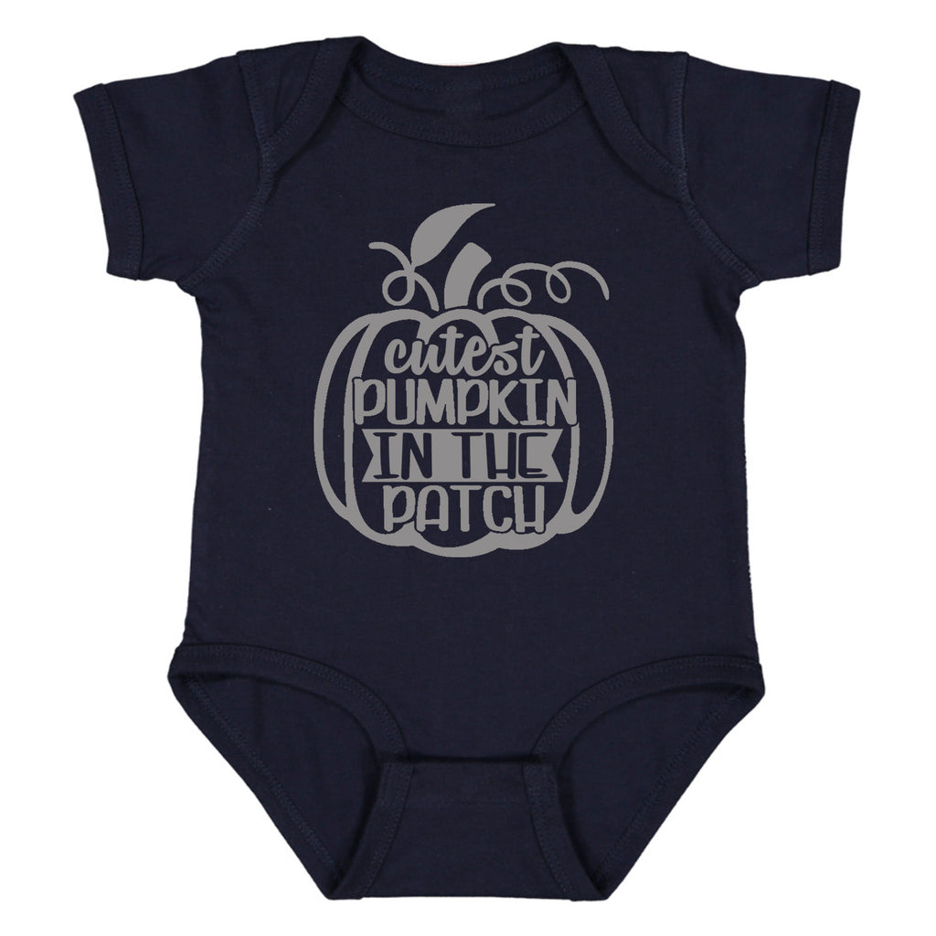 Ink Trendz Cutest Pumpkin in the Patch Halloween Baby Bodysuit Romper