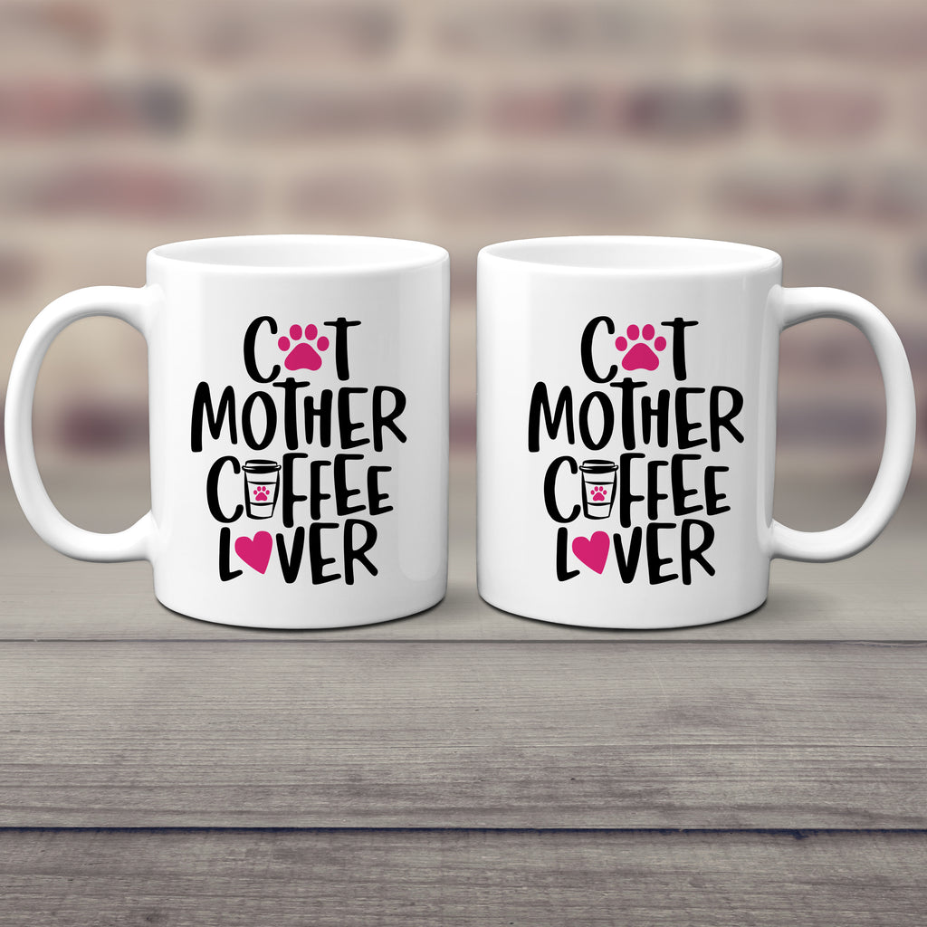 Ink Trendz® Cat Mother Coffee Lover  11 oz. Ceramic Coffee Mug, Cat Lady, Funny Cat Mug, Funny Cat Coffee Mugs, kitty mug, Cat Mom Mug, Amazon Mug, Amazon Cat Mug