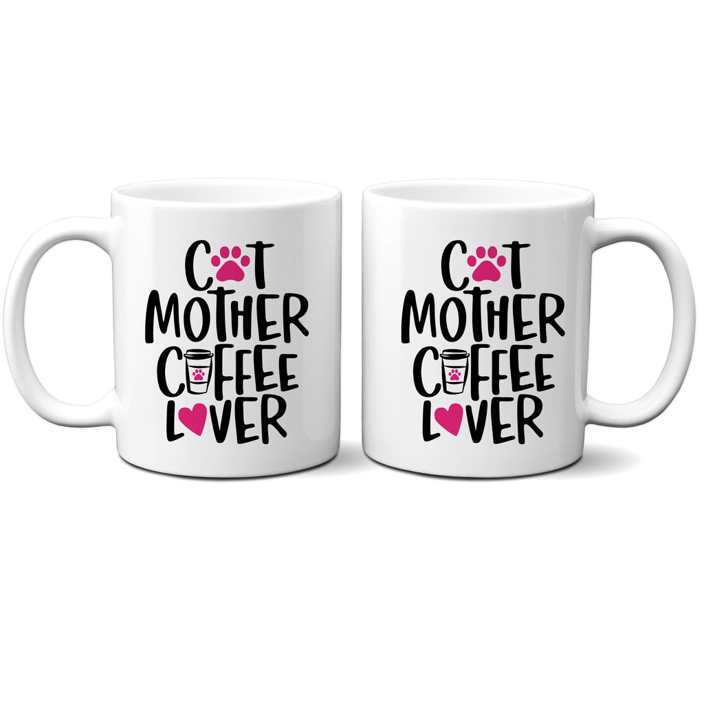 Ink Trendz® Cat Mother Coffee Lover  11 oz. Ceramic Coffee Mug, Cat Lady, Funny Cat Mug, Funny Cat Coffee Mugs, kitty mug, Cat Mom Mug, Amazon Mug, Amazon Cat Mug