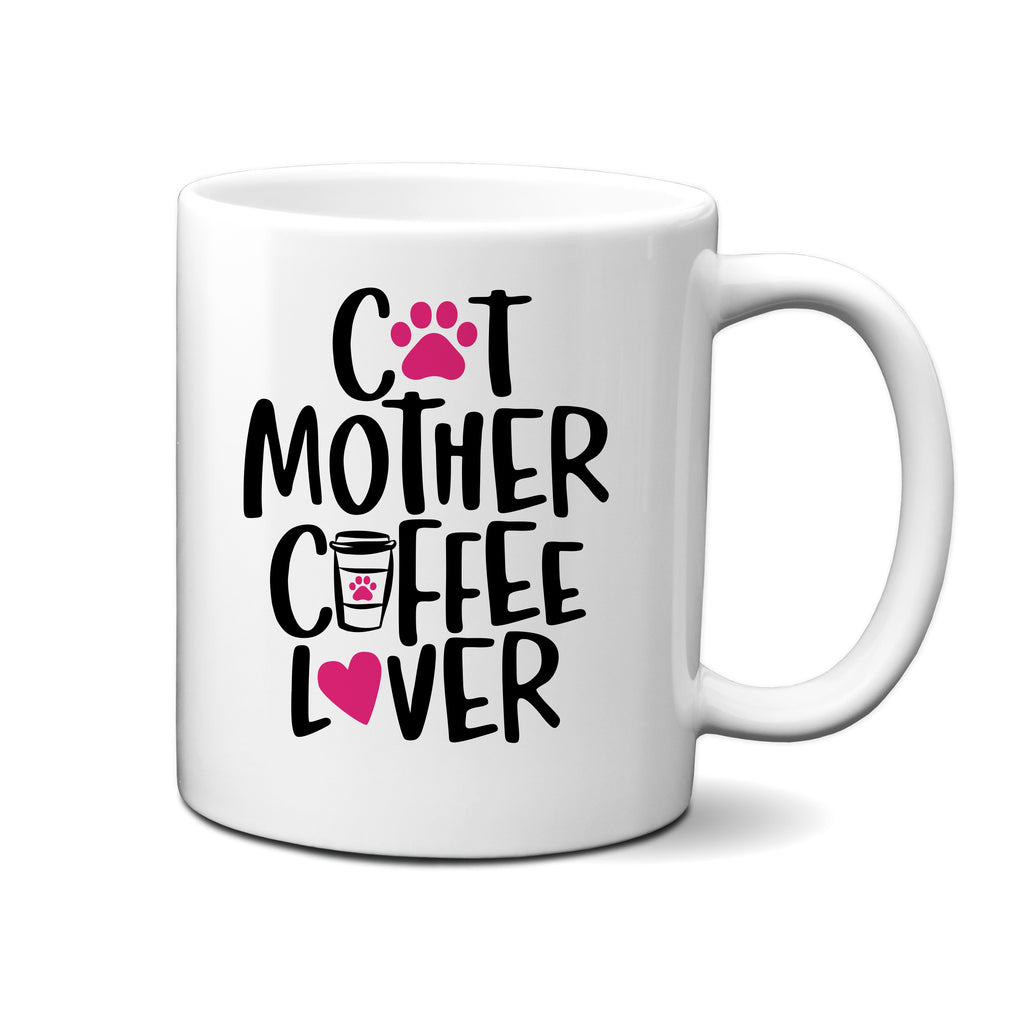 Ink Trendz® Cat Mother Coffee Lover  11 oz. Ceramic Coffee Mug, Cat Lady, Funny Cat Mug, Funny Cat Coffee Mugs, kitty mug, Cat Mom Mug, Amazon Mug, Amazon Cat Mug