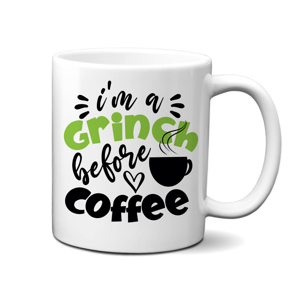 Ink Trendz® I'm A GRINCH before Coffee Funny Christmas Coffee Mug, Grinch Coffee Mug, Christmas Gift, Grinchmas, Grinch Mug