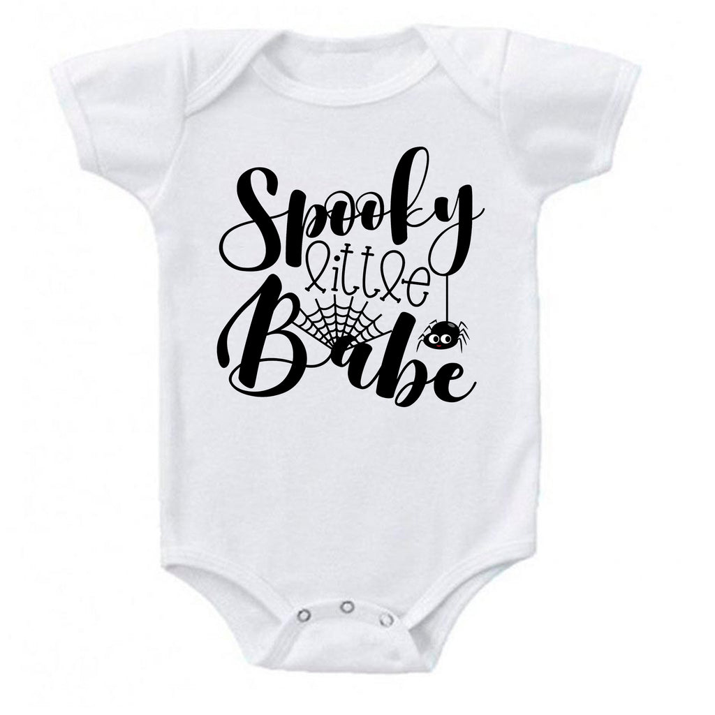 Ink Trendz®  Spooky Little Babe Cute Halloween Baby Girl Bodysuit Romper