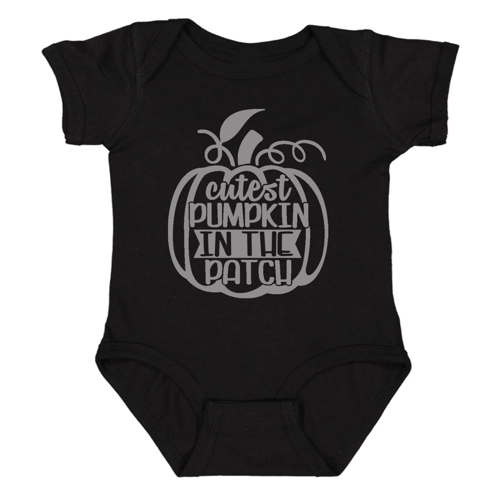 Ink Trendz Cutest Pumpkin in the Patch Halloween Baby Bodysuit Romper