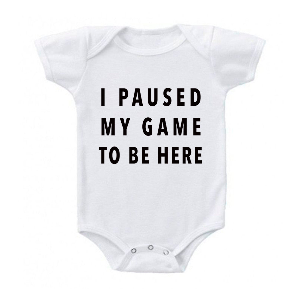 I Paused My Game To Be Here | Gaming Gamer Humor Baby Bodysuit