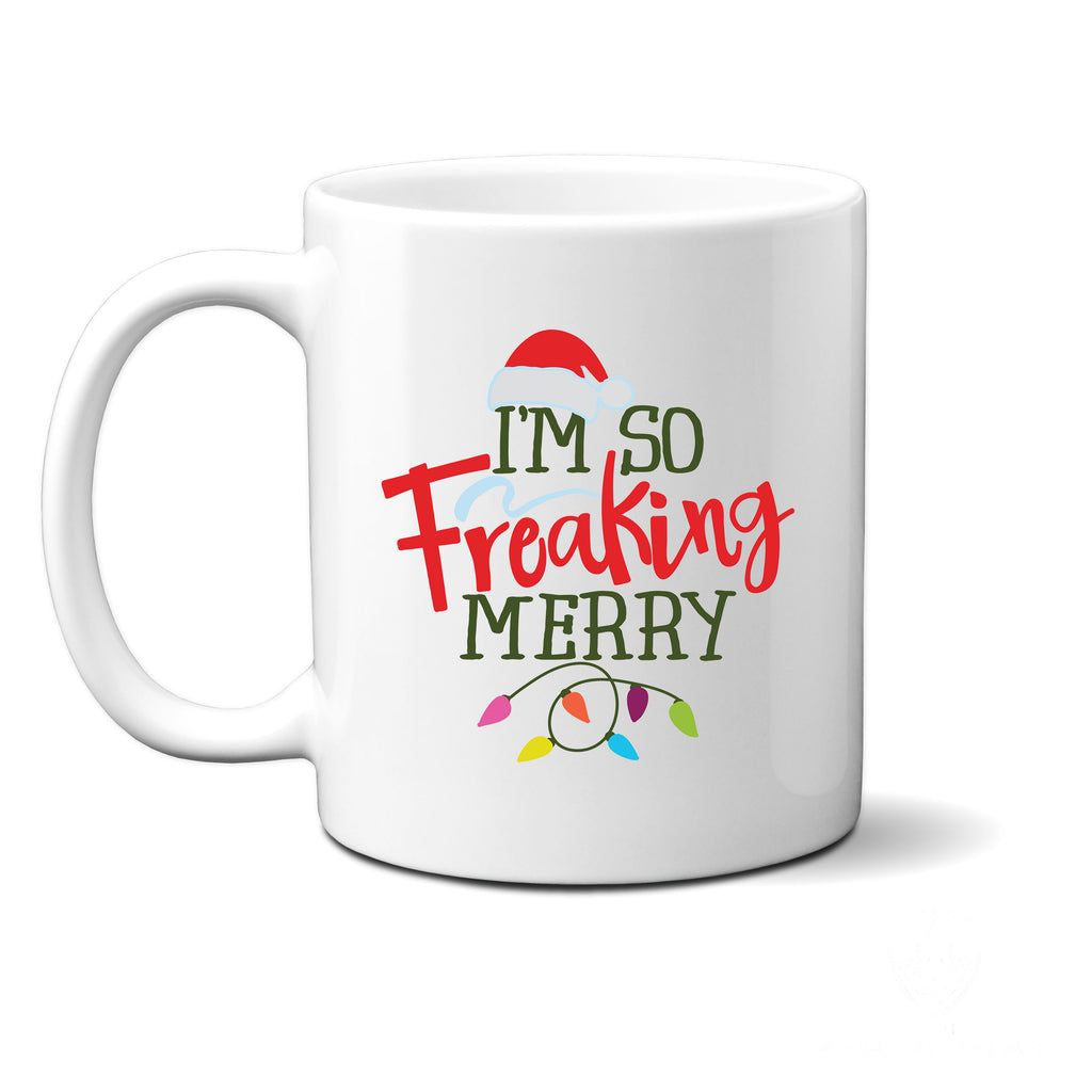 Ink Trendz  I'm So Freaking Merry Funny Christmas Coffee Mug, Im So freaking Merry Christmas Mug, Merry Christmas. Mug, Funny Christmas Mug, Christmas Gift idea, Co-worker christmas gift idea