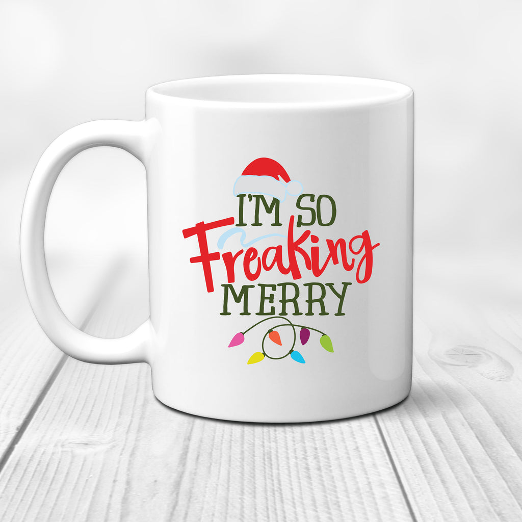 Ink Trendz  I'm So Freaking Merry Funny Christmas Coffee Mug, Im So freaking Merry Christmas Mug, Merry Christmas. Mug, Funny Christmas Mug, Christmas Gift idea, Co-worker christmas gift idea