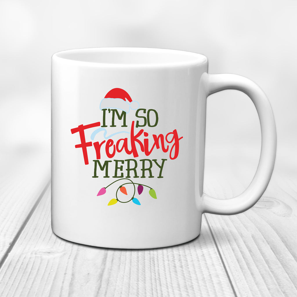 Ink Trendz  I'm So Freaking Merry Funny Christmas Coffee Mug, Im So freaking Merry Christmas Mug, Merry Christmas. Mug, Funny Christmas Mug, Christmas Gift idea, Co-worker christmas gift idea