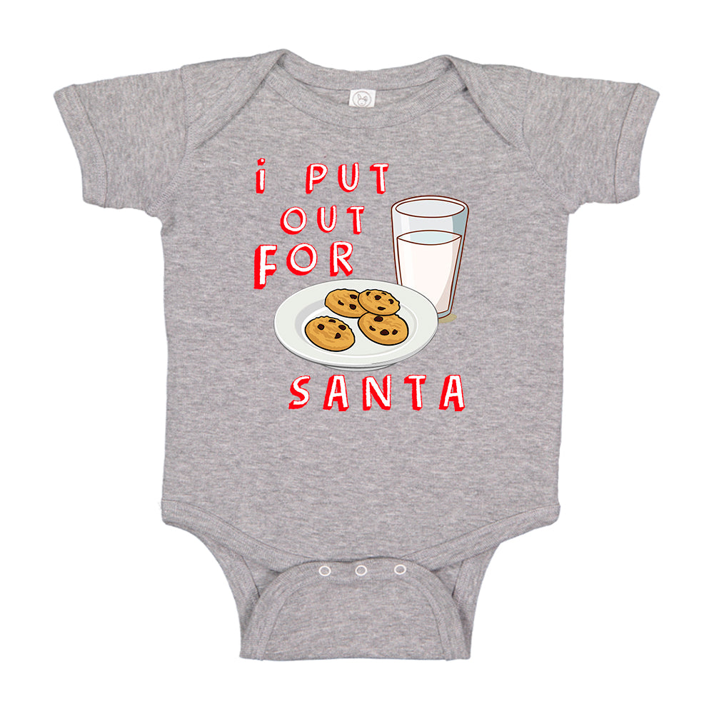 i Put Out For Santa Christmas Baby Bodysuit