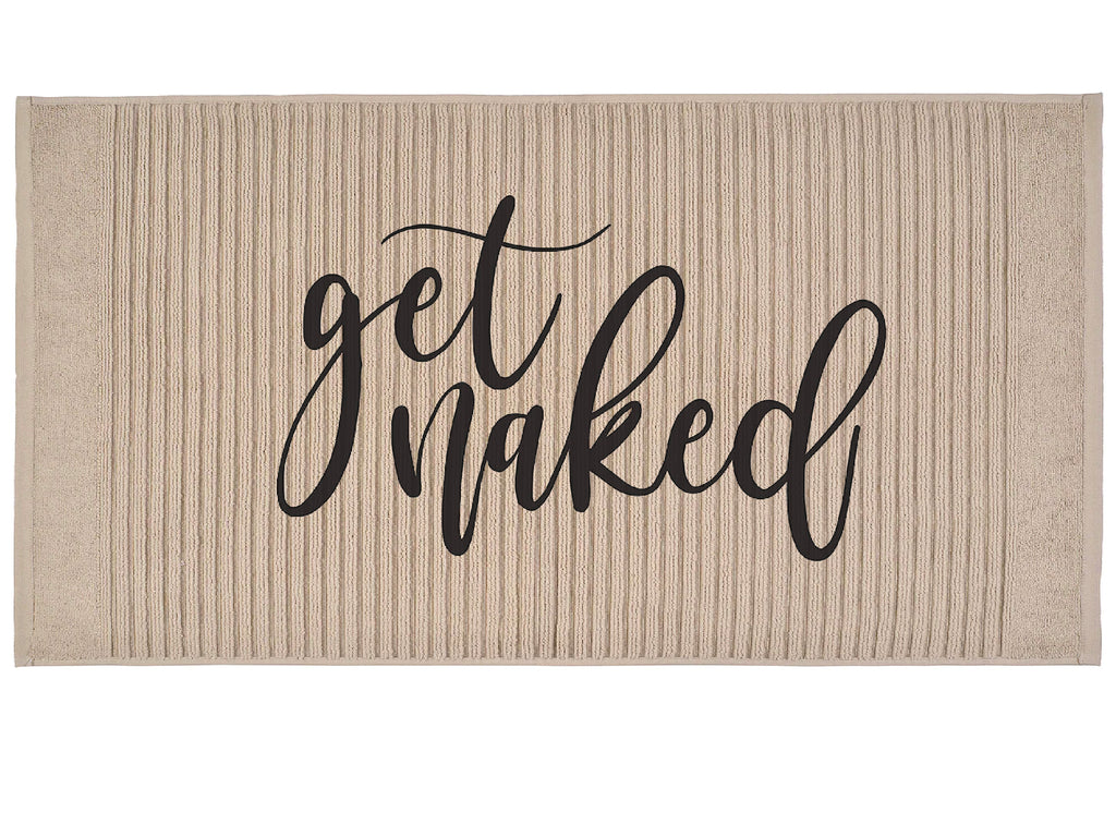 Ink Trendz Get Naked Cotton Hotel Style Bath Mat, Bath Tub Mat, 20"x 32"