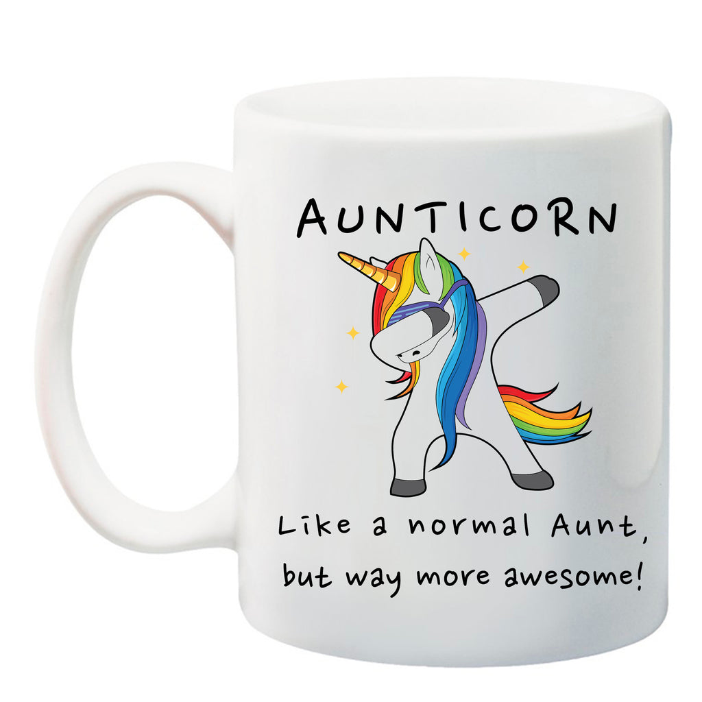 Ink Trendz® Aunticorn Unicorn Funny Aunt Gift, Aunt Announcement  11 oz. Ceramic Coffee Mug, promoted to aunt mug, promoted to aunt, Baby announcement