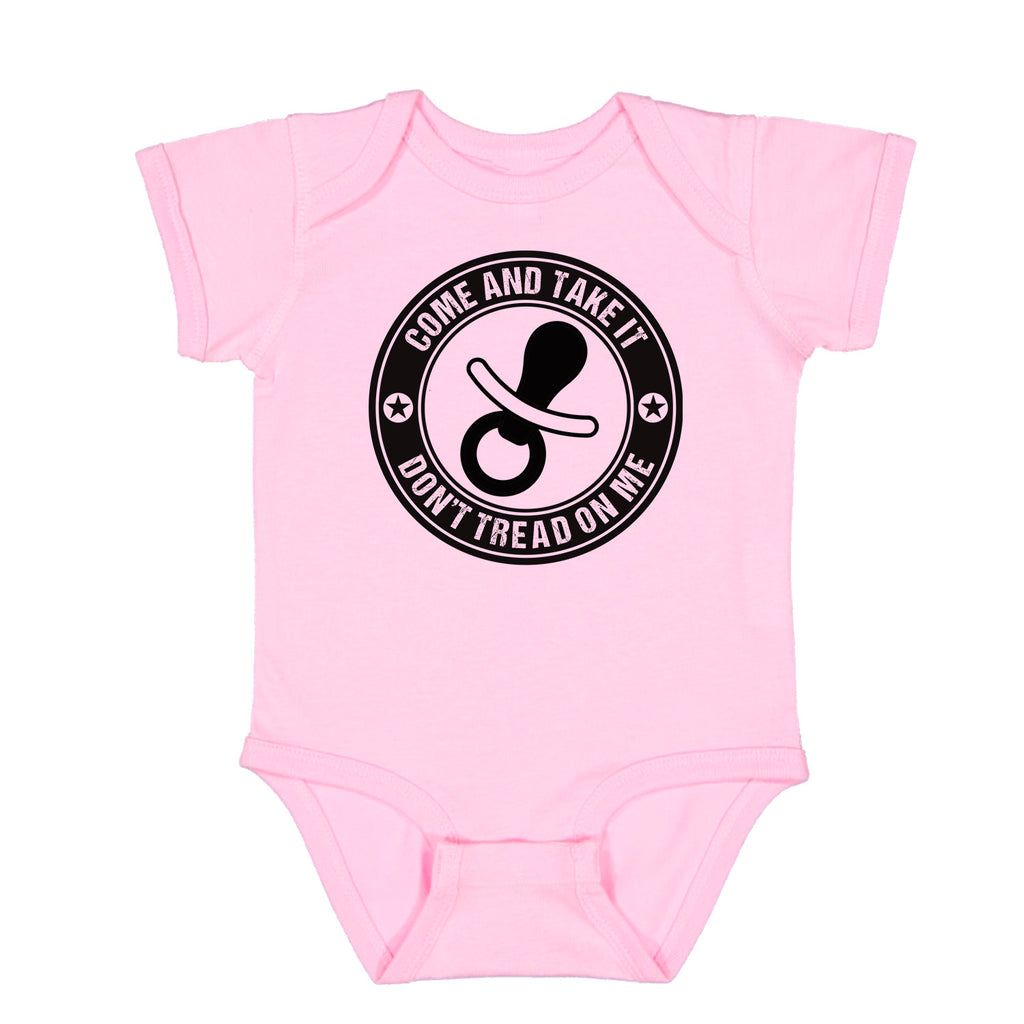 Ink Trendz Come and Take It Pacifier Baby Bodysuit Romper