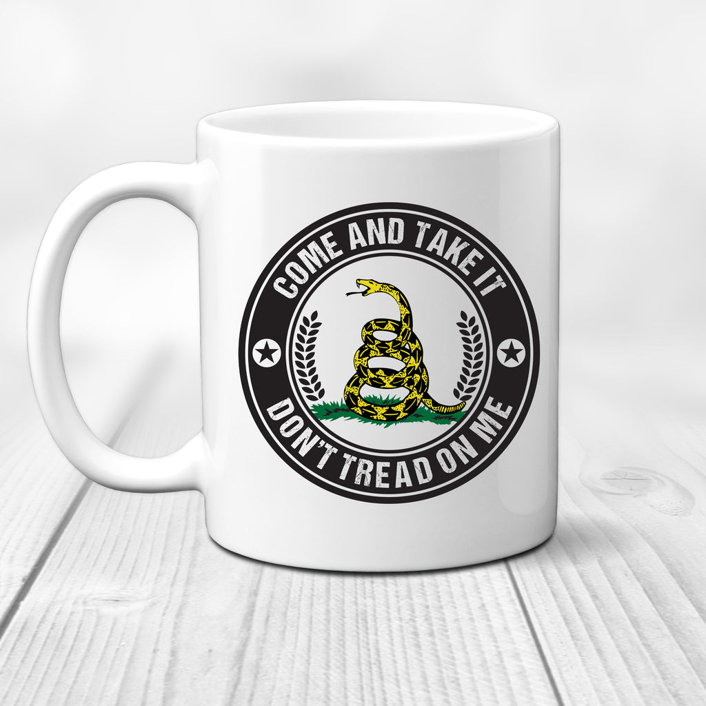 Ink Trendz® Come and Take It | Don't Tread On Me Gadsden 11 Oz. Coffee Mug Cup, Military Mugs, Military Mug, Don't Tread on me mug, Patriotic mug, fathers day Mug, Mothers day mug