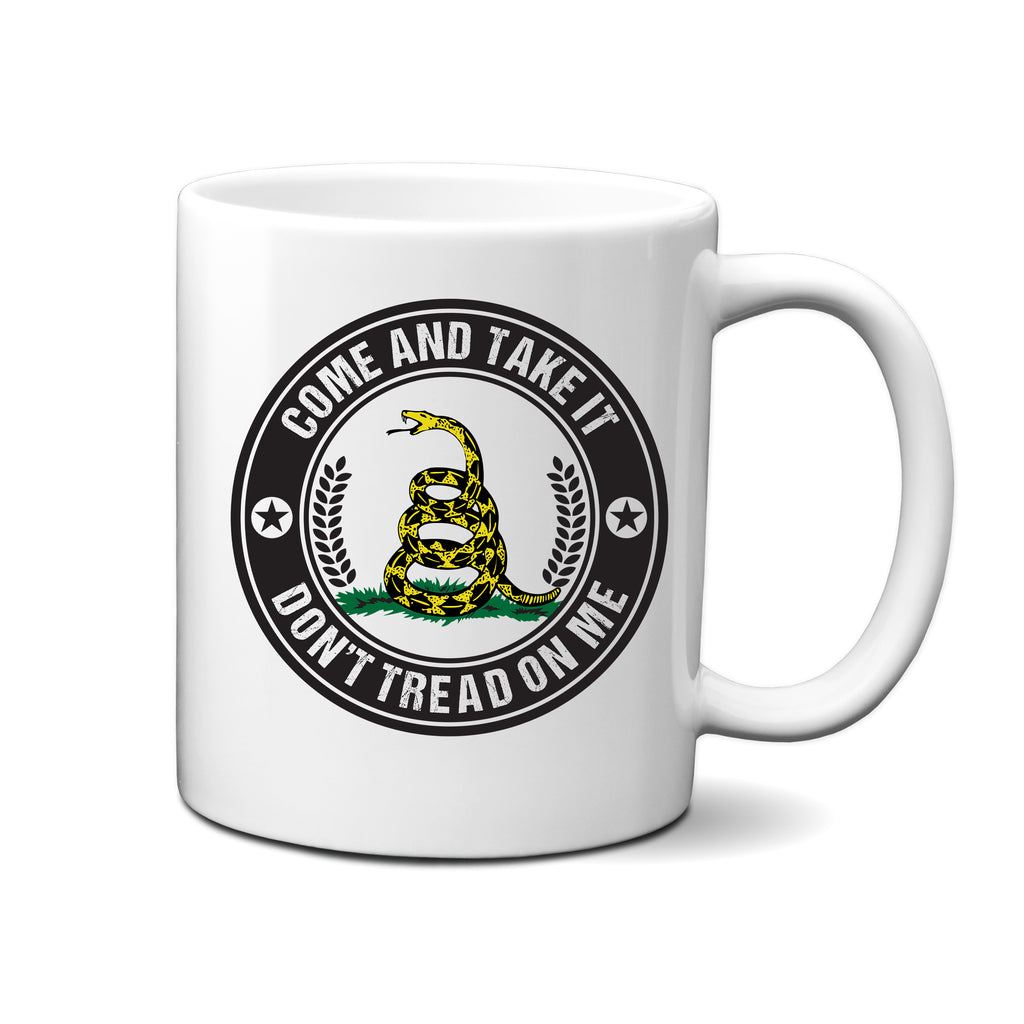 Ink Trendz® Come and Take It | Don't Tread On Me Gadsden | 11 Oz. Coffee Mug Cup