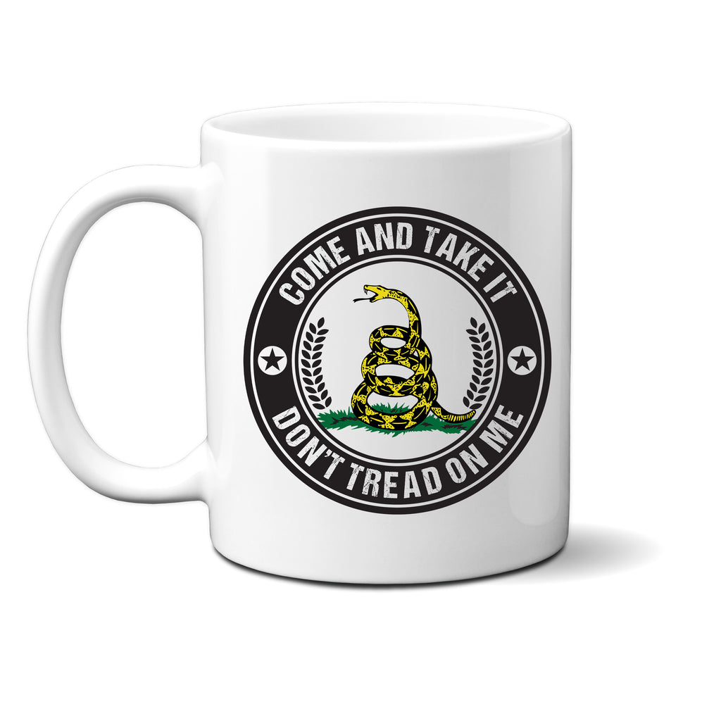 Ink Trendz® Come and Take It | Don't Tread On Me Gadsden 11 Oz. Coffee Mug Cup, Military Mugs, Military Mug, Don't Tread on me mug, Patriotic mug, fathers day Mug, Mothers day mug