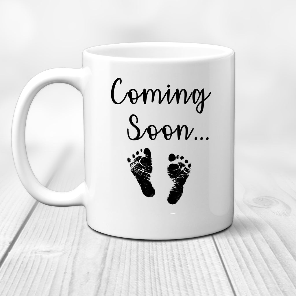 Ink Trendz®  Coming Soon Baby Feet Pregnancy Announcement 11 oz. Ceramic Coffee Mug