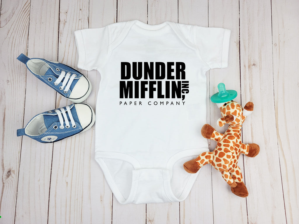 Ink Trendz Dunder Mifflin Inc. The Office Merchandise Infant Baby Bodysuit Romper