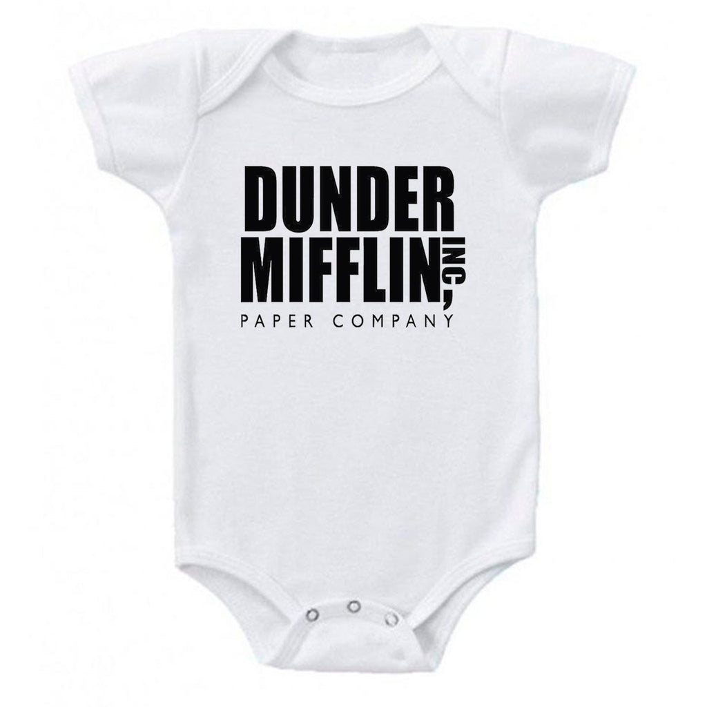 Ink Trendz Dunder Mifflin Inc. The Office Merchandise Infant Baby Bodysuit Romper, The Office Onesie