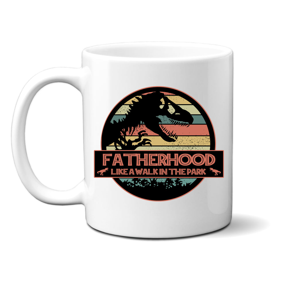 Ink Trendz® Fatherhood Jurassic, Dad Gift, Dad Announcement  11 oz. Ceramic Coffee Mug