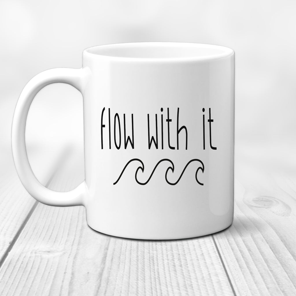 Ink Trendz®  Flow With It  Waves Adventure 11 oz. Ceramic Coffee Mug, Surfing Mug, Waves Coffee Mug, Surf Coffee Mug