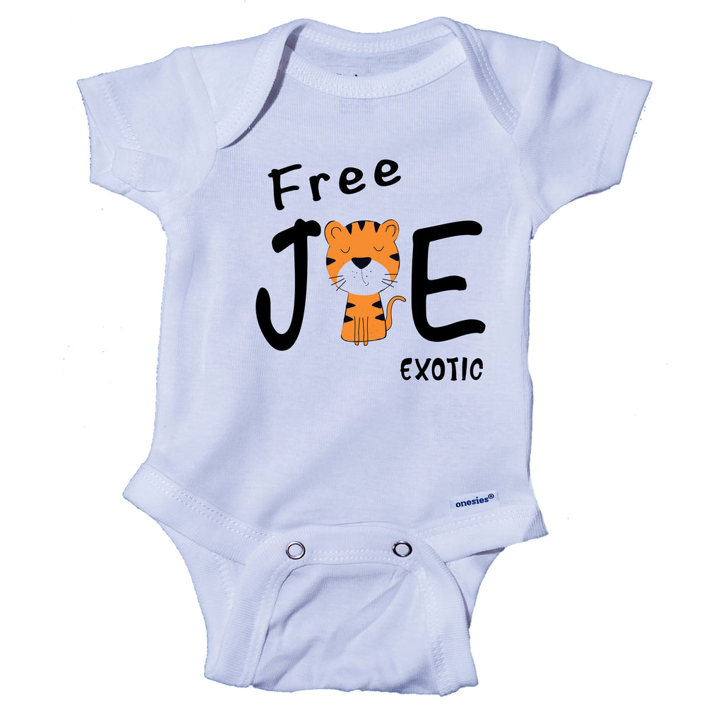 Ink Trendz® Free Joe Exotic Funny Tiger King Themed Baby Onesie®, Tiger King Netflix Documentary Onesie