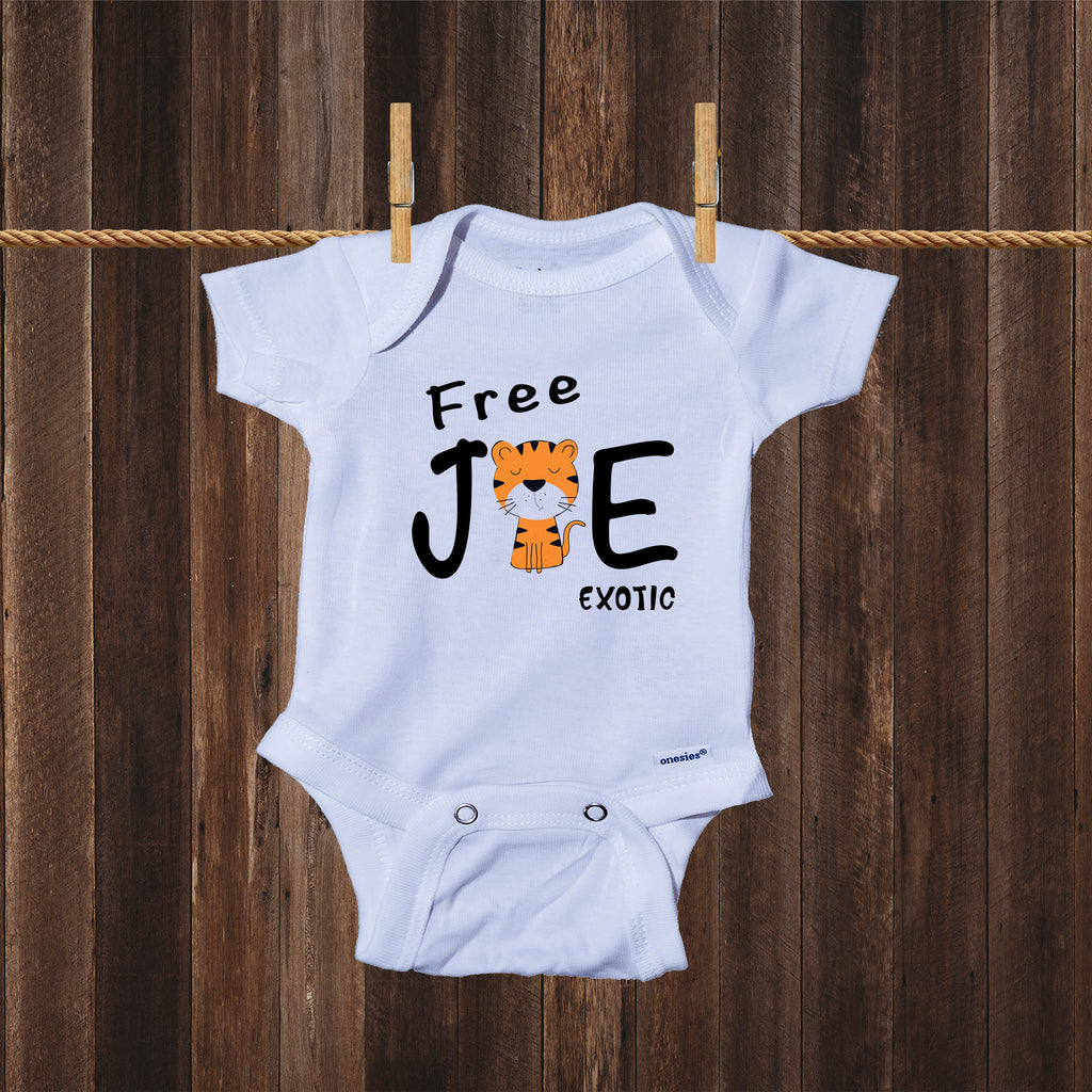 Ink Trendz® Free Joe Exotic Funny Tiger King Themed Baby Onesie®, Tiger King Netflix Documentary Onesie
