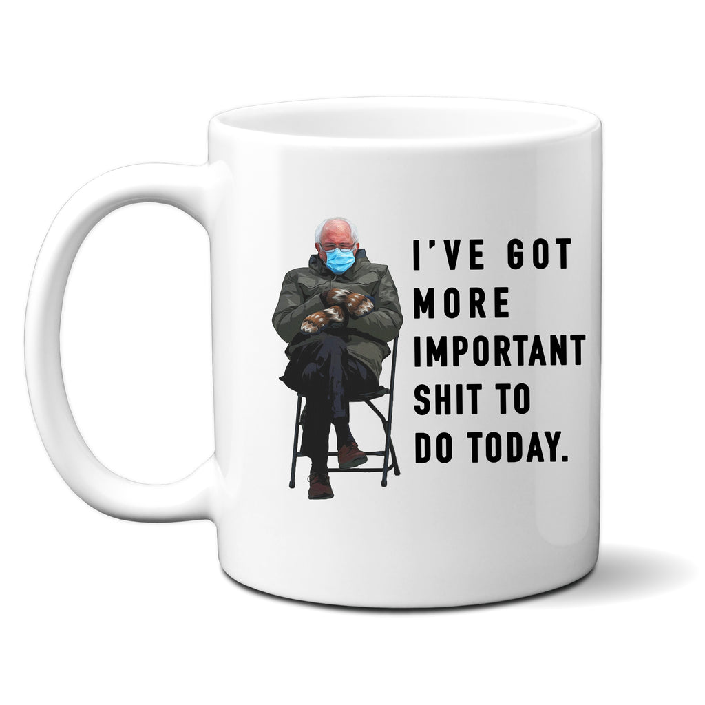 Ink Trendz® Bernie Meme mood. Funny Mittens 11 Oz. Coffee Mug Cup