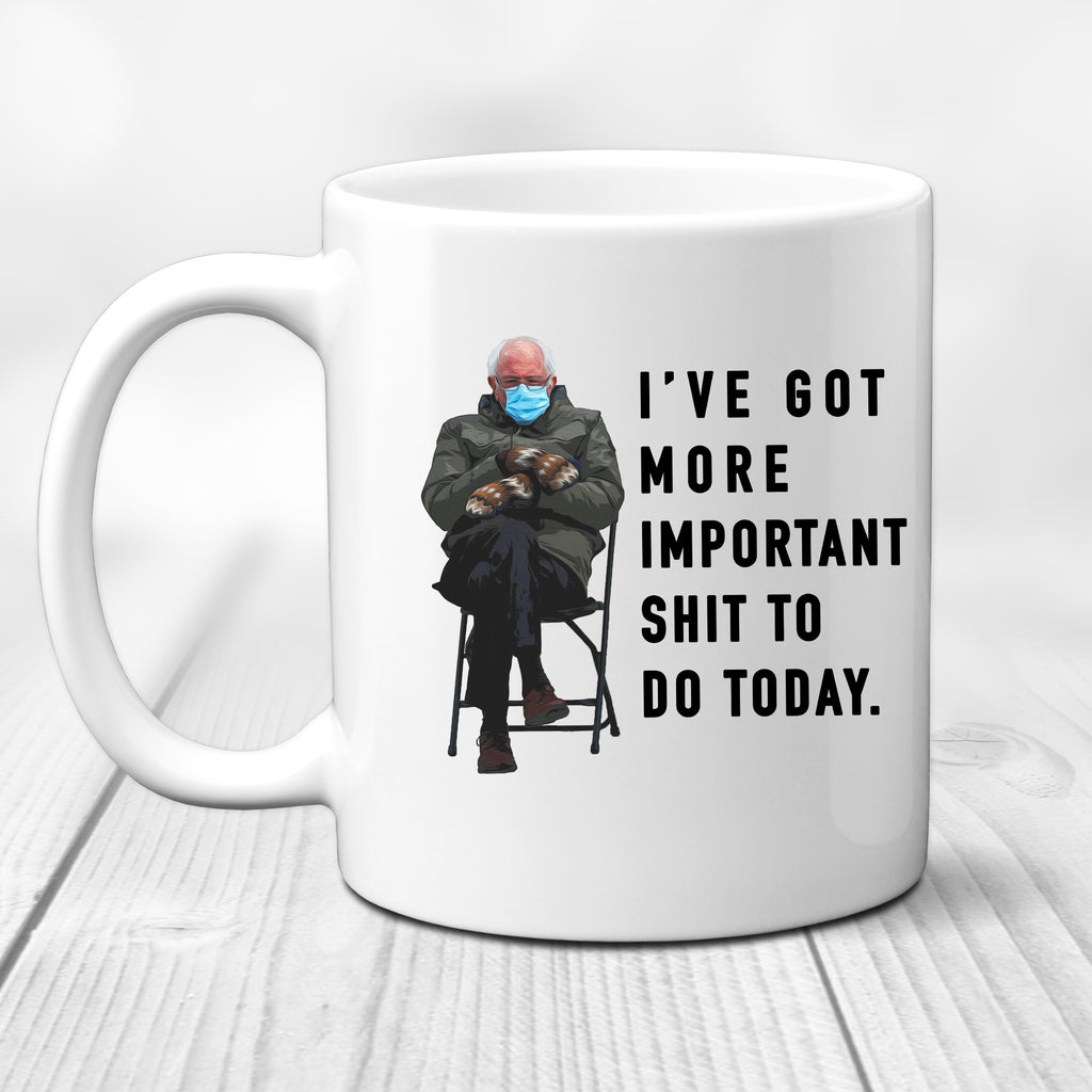 Ink Trendz® Bernie Meme mood. Funny Mittens 11 Oz. Coffee Mug Cup