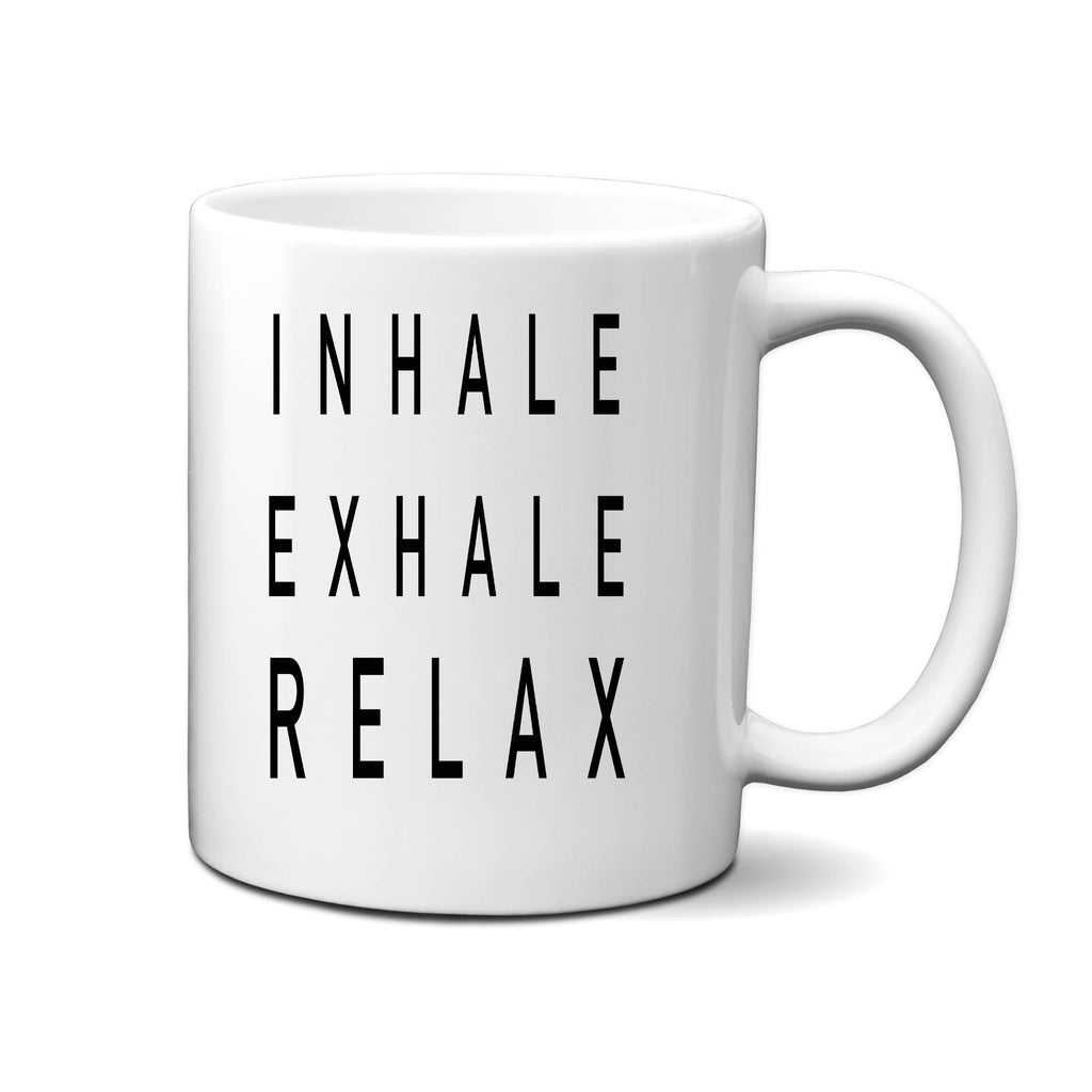 Ink Trendz® INHALE EXHALE RELAX Morning Grind Mindfulness  11 oz. Ceramic Coffee Mug