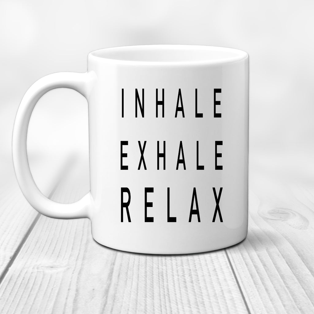 Ink Trendz® INHALE EXHALE RELAX Morning Grind Mindfulness  11 oz. Ceramic Coffee Mug