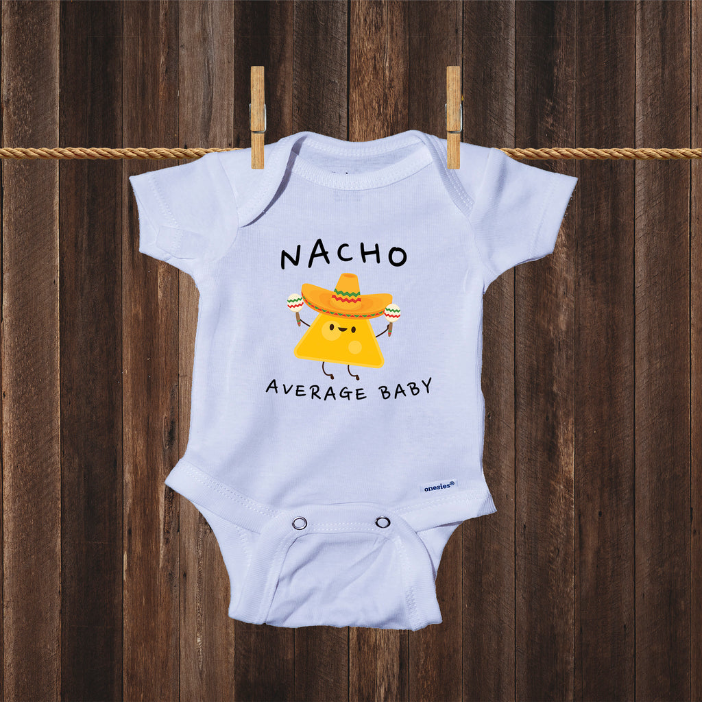 Ink Trendz Nacho Average Baby Funny Taco Tuesday  Baby Romper Bodysuit, Funny Nacho Onesie, Nacho Baby Onesie, Baby Shower Gift, Pregnancy reveal, Baby Boy Onesie, Baby Girl Onesie