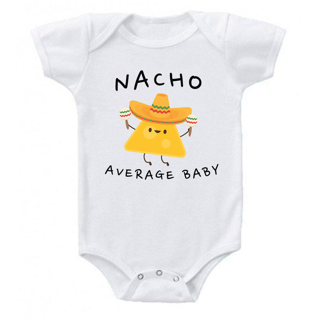 Ink Trendz Nacho Average Baby Funny Taco Tuesday  Baby Romper Bodysuit, Funny Nacho Onesie, Nacho Baby Onesie, Baby Shower Gift, Pregnancy reveal, Baby Boy Onesie, Baby Girl Onesie