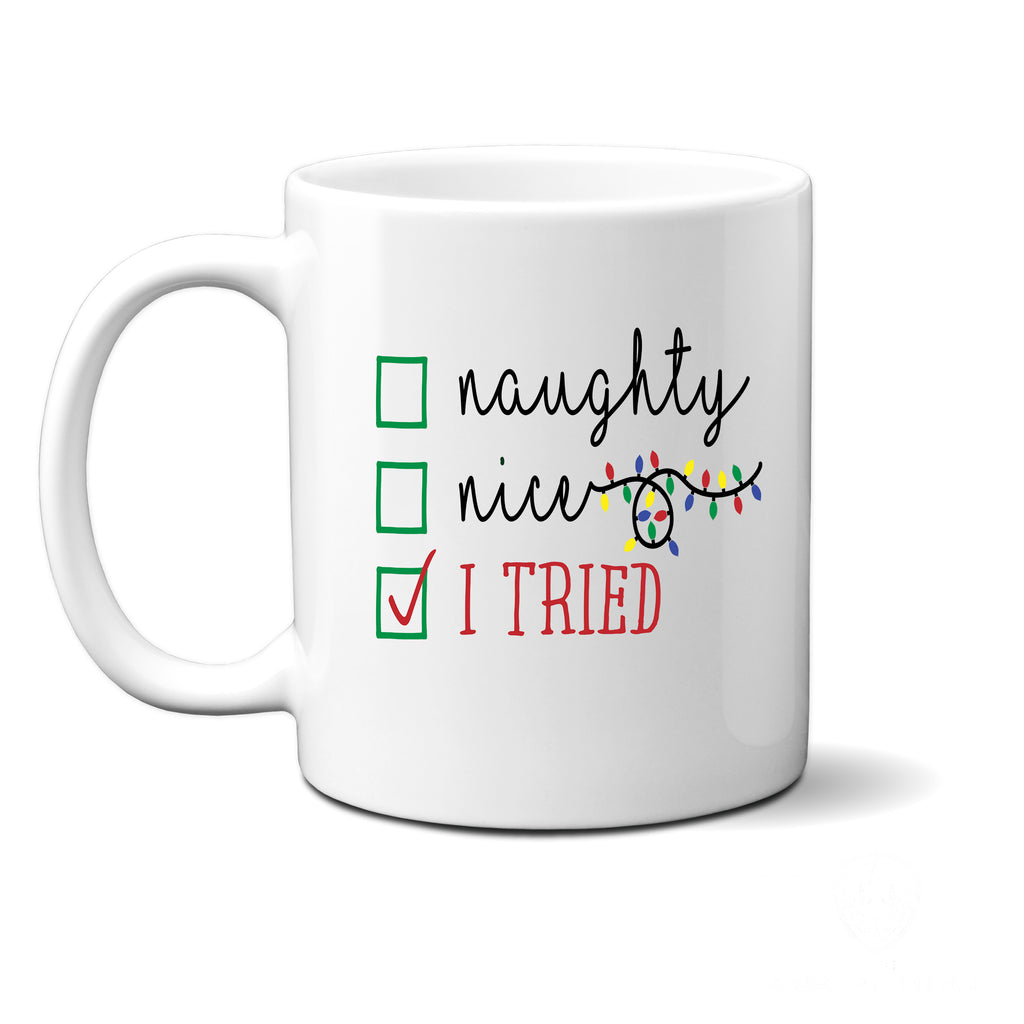 Ink Trendz  Naughty or Nice  Coffee Funny Christmas Coffee Mug, Christmas Mug, Christmas Gift, Christmas gift idea, Naughty Coffee mug, Naughty or nice Coffee mug