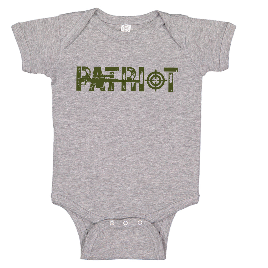 Ink Trendz Distressed PATRIOT AR-15 Gun Freedom Baby Bodysuit, Onesies, Military Onesie, Military Baby, Patriot Onesie, Patriot Onesies, Patriot Onesie, Gun Onesies, Gun Onesie, AR-15 Onesie