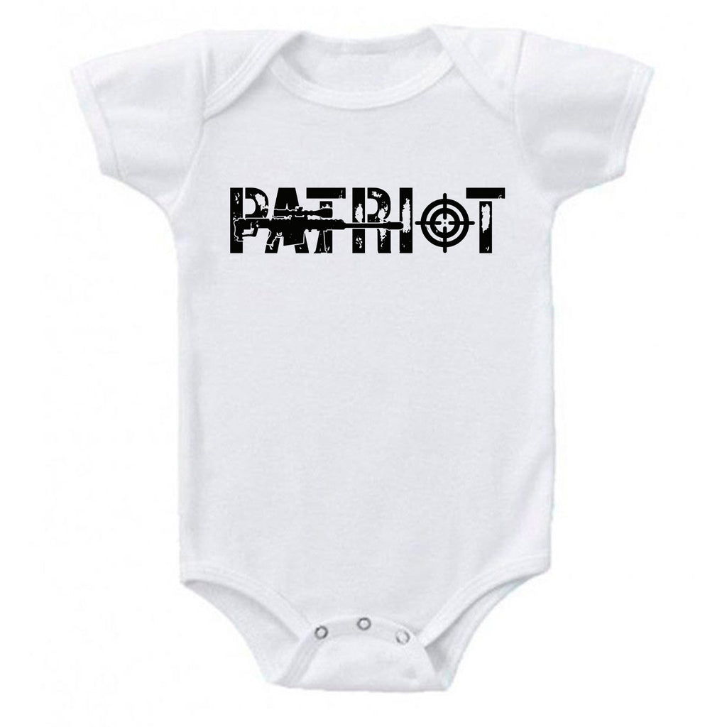 Ink Trendz Distressed PATRIOT AR-15 Gun Freedom Baby Bodysuit, Onesies, Military Onesie, Military Baby, Patriot Onesie, Patriot Onesies, Patriot Onesie, Gun Onesies, Gun Onesie, AR-15 Onesie