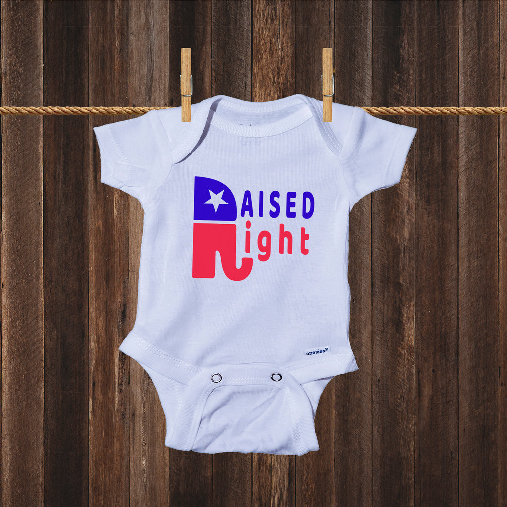 Ink Trendz® Raised Right Conservative One-Piece Baby Bodysuit