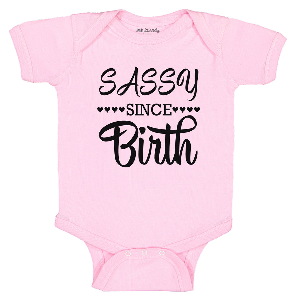 Ink Trendz Sassy Since Birth Baby One-Piece Bodysuit, Cute Baby Bodysuit, Cute sassy onesie, sassy onesies