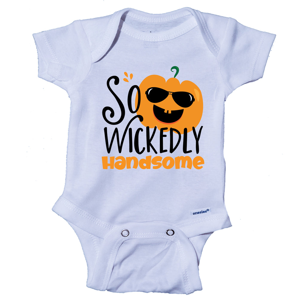 Ink Trendz So Wickedly Handsome Funny Halloween Baby Onesie® One-Piece Bodysuit