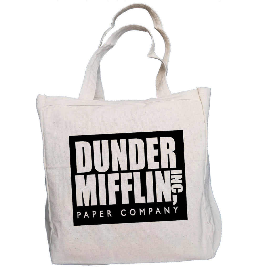 Ink Trendz® Dunder Mifflin INC. The Office 10oz. Natural Canvas Cotton Tote O-3, THe Office Tv Show, The Office Merchandise