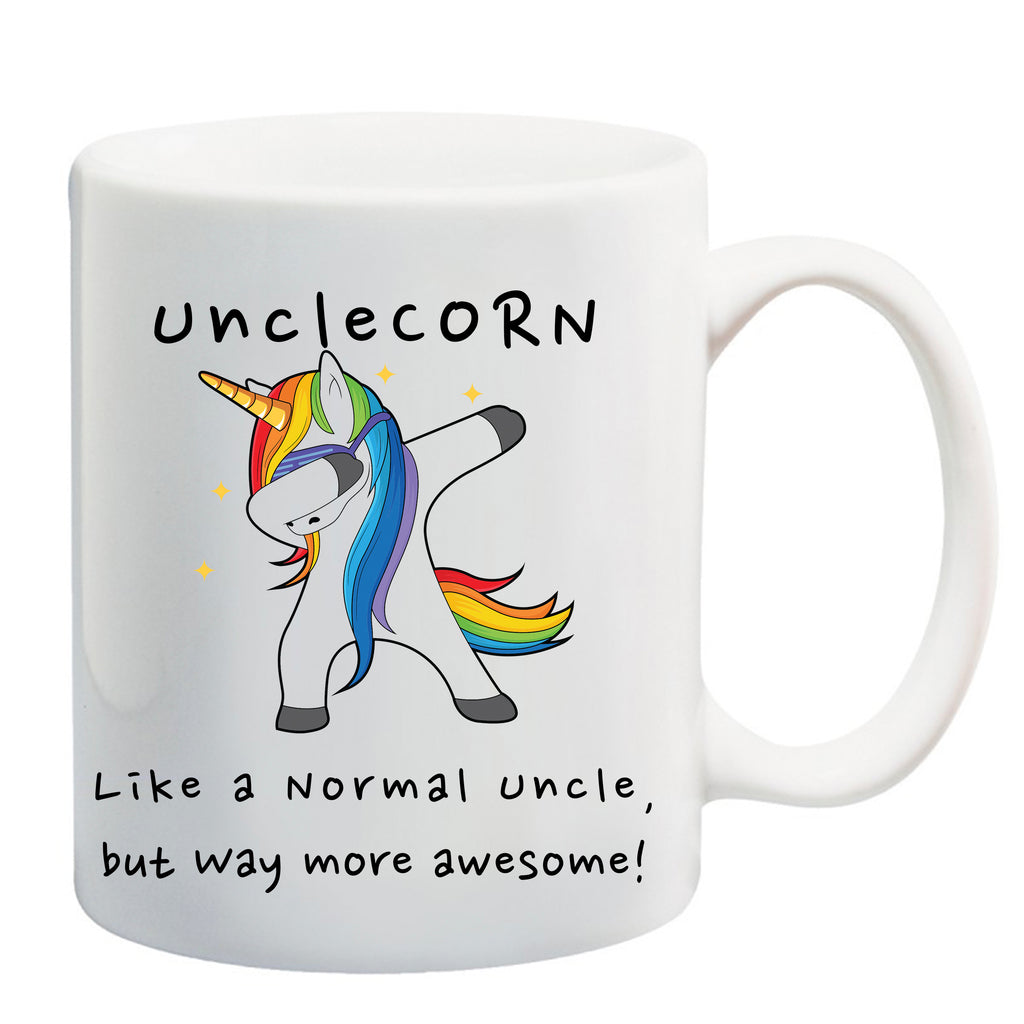 Ink Trendz® Unclecorn Unicorn Funny Uncle Gift,Uncle Announcement  11 oz. Ceramic Coffee Mug, Uncle Mug, uncle Coffee Mug