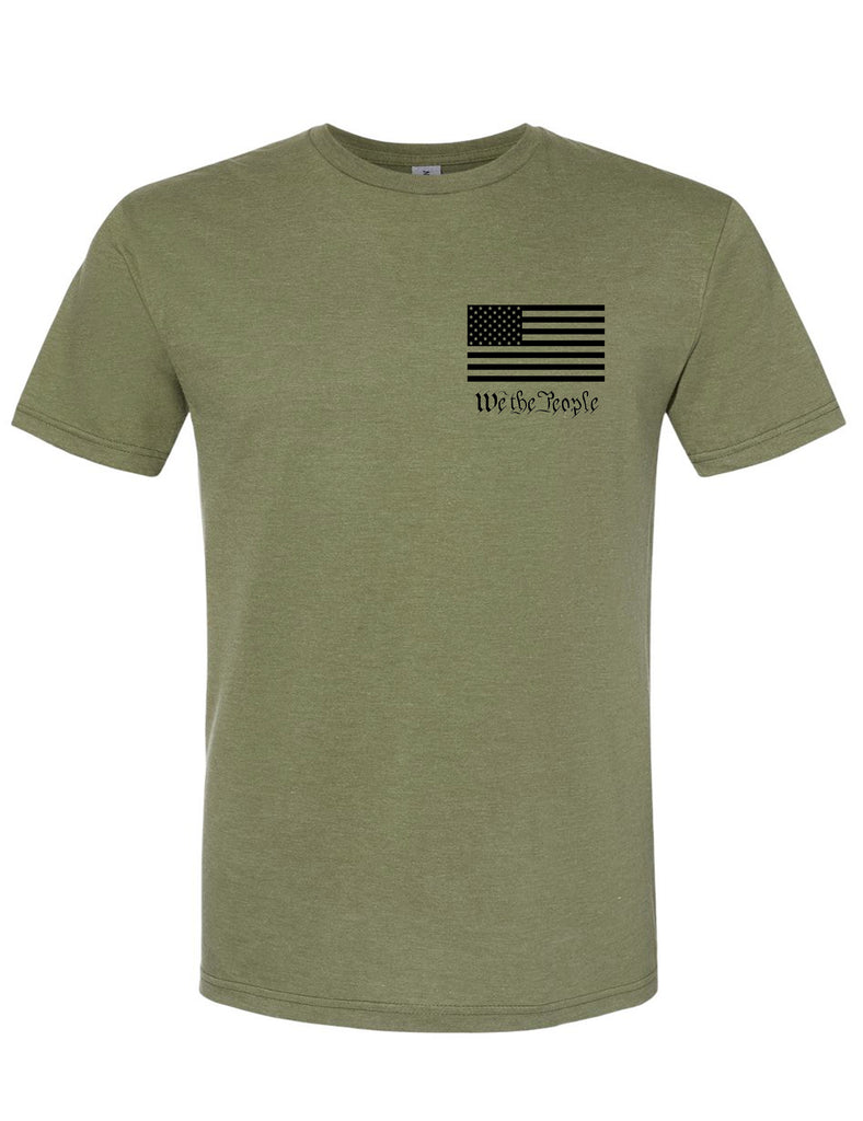 Ink Trendz® We The People America Military Stye Crewneck T-shirt, Patriotic T-Shirt, Patriotic Apparel